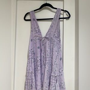 Ocean drive mini dress v neck cute for beach cover up or over shorts tie front